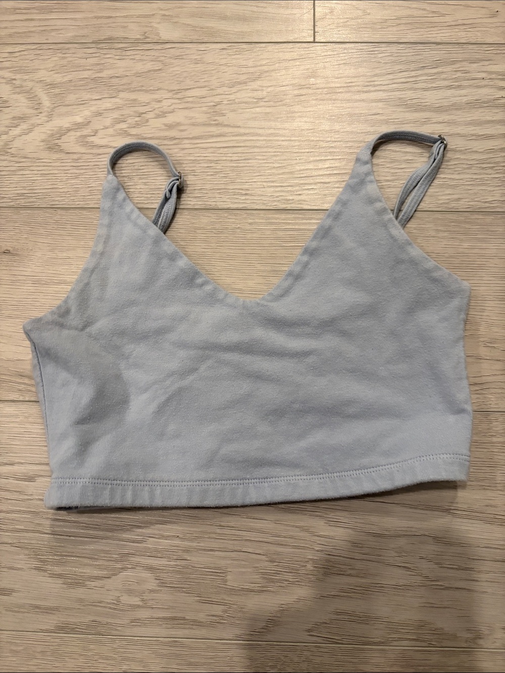 Brandy Melville Light Blue V-Neck Bralette